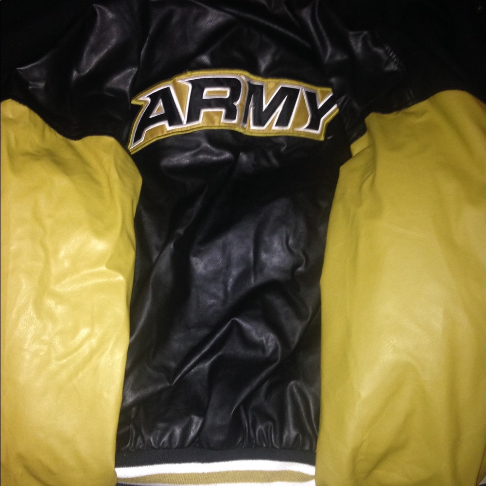 Army leather coat